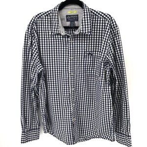 American Rag Men's Slim Fit Black White Checkered Long Sleeve Shirt XL